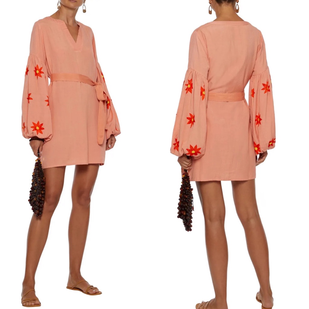 Sundress Cristiana Embroidered Woven Mini Dress Xs